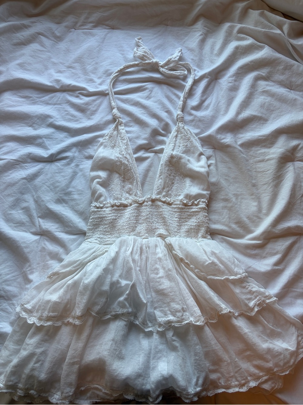 Love Shack Fancy Deanna Halter Dress